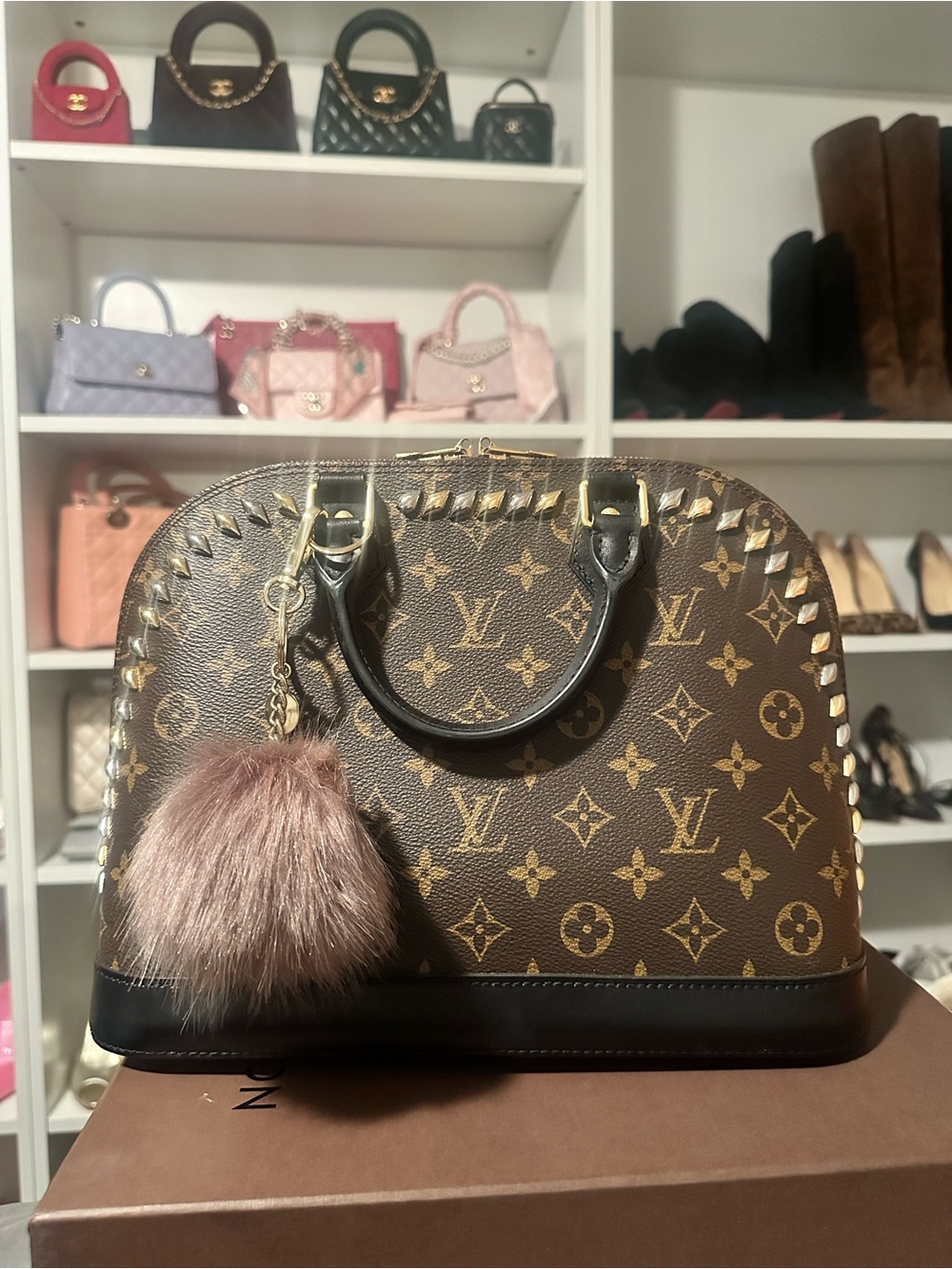 Louis Vuitton Alma PM Studded Handbag